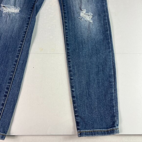 Judy Blue Jeans Women's 30x28* Skinny Mid Rise Blue Distressed Denim Tag 29 - Picture 6 of 16